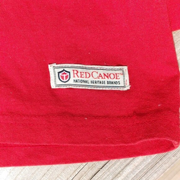 RED CANOE AIR SERVICE CANADA T-Shirt Men's Small RED 🍁 - Picture 5 of 7